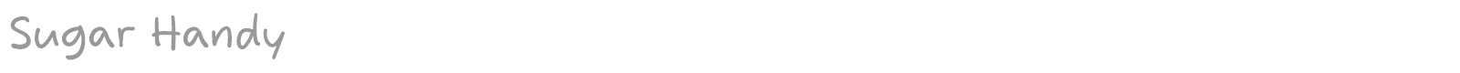 Sugar Handy font preview